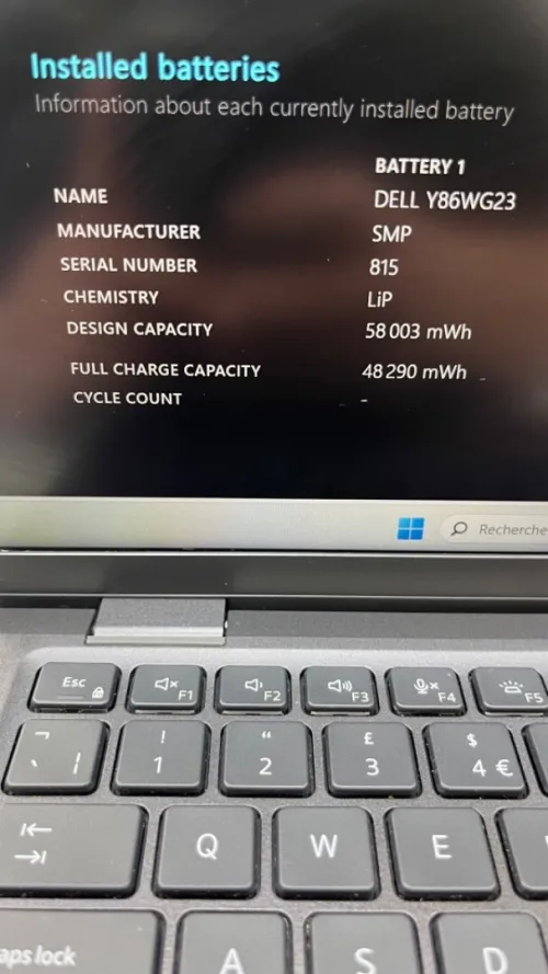 DELL LATITUDE FINITION CARBON  I5-12TH 16RAM 256SSD INTEL IRIS XE GRAPHICS BATTERIE +4 HEURES