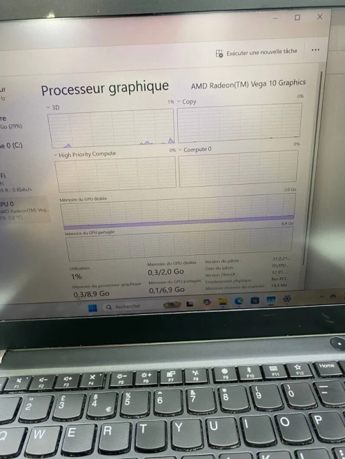 LENOVO THINKPAD T495 AMD Ryzen 7 PRO 3700U  16RAM 512SSD  SSD AMD VEGA 10 02 GB DÉDIÉE +4HEURES 