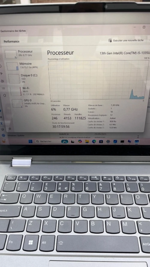 LENOVO THINKBOOK 14S YOGA G3 I5-13TH 512SSD 16 RAM INTEL IRIS XE  AVEC STYLET BATTERIE +5 HEURES ETAT NEUF GARANTIE 06 MOIS
