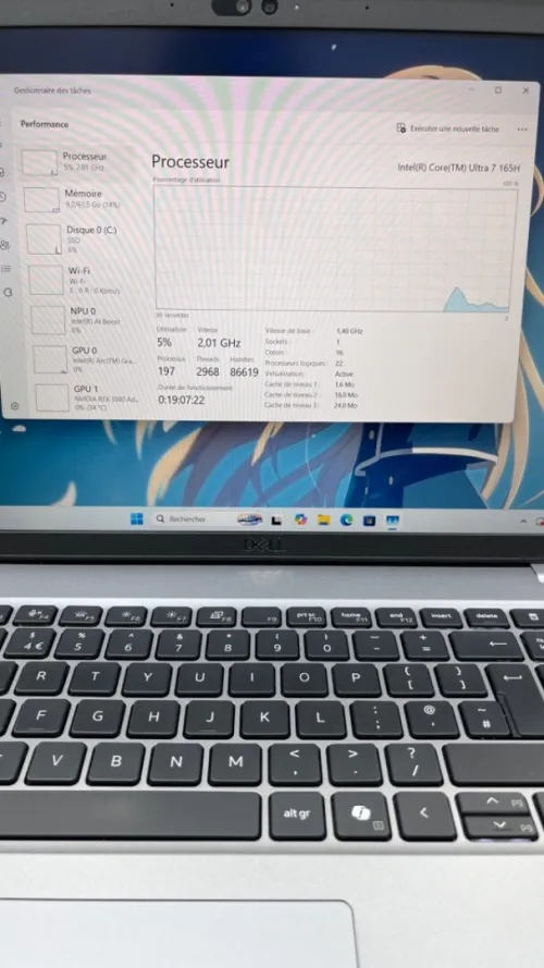 DELL PRECISION 3591  Ultra 7 165H 64RAM 1 TB SSD RTX 1000 06GB DÉDIÉE BATTERIE +4.5 HEURES