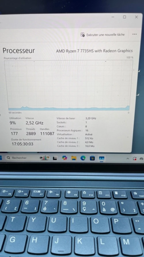 LENOVO YOGA PRO 7 AMD Ryzen 7 7735HS 16RAM 512SSD AMD RADEON 02GB DÉDIÉE 