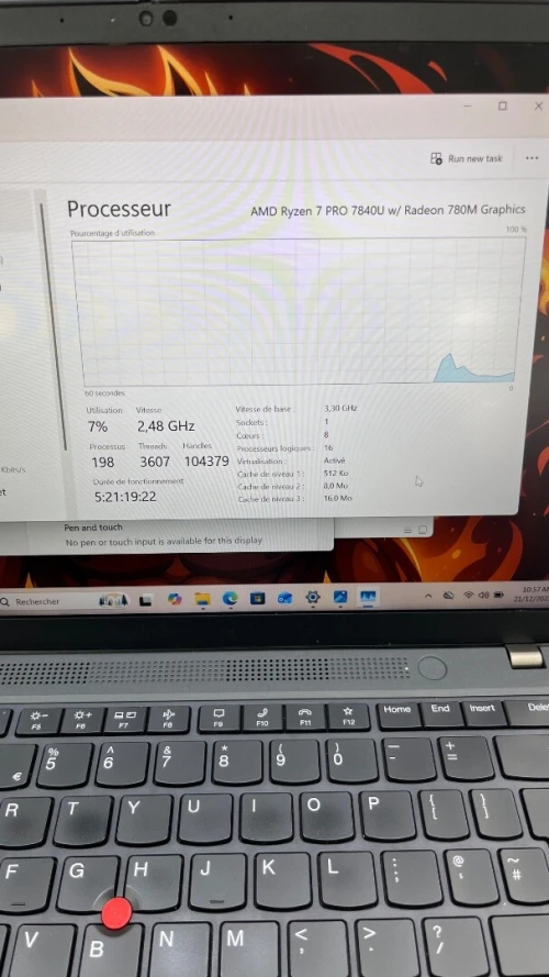 LENOVO THINKPAD T14 GEN 4 Ryzen 7 PRO 7840U  32RAM 512SSD AMD RADEON 780M 01 GB DÉDIÉE