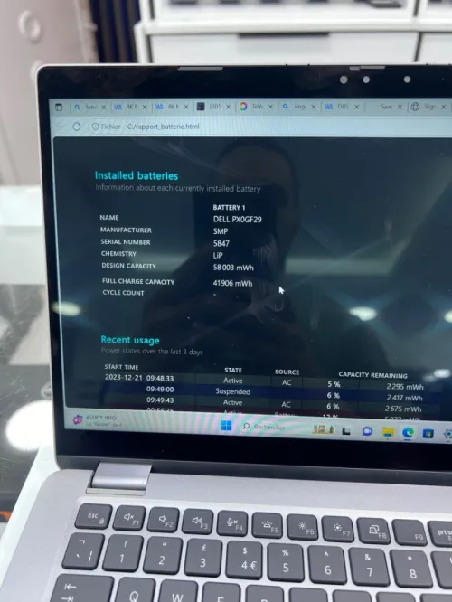 DELL LATITUDE 5350  X360 TACTILE Ultra 7 165U 32RAM 256 SSD  INTEL R  GRAPHICS BATTERIE +4 HEURES