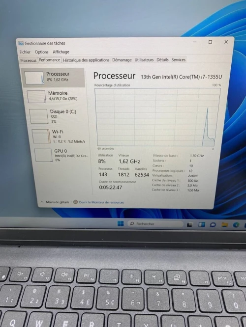 DELL INSPIRON 3530 I7-13TH 15.6'' 16RAM 512SSD  INTEL IRIS XE  BATTERIE +5HEURES