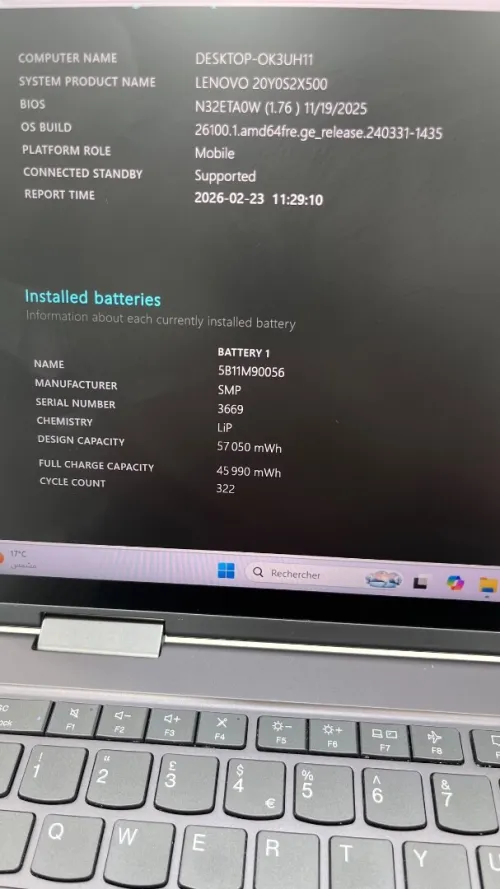 LENOVO THINKPAD X1 YOGA I7-1185G7 14'' TACTILE 32RAM 512SSD IRIS XE  BATTERIE 4 HEURES TRÈS BON ÉTAT