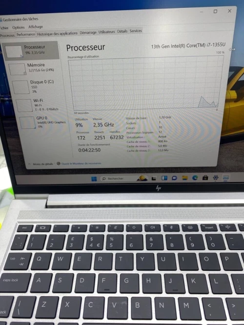 HP ELITEBOOK 640 G10 I7-13TH  14'' 16RAM 512SSD  INTEL IRIS XE  BATTERIE