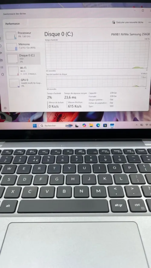 DELL LATITUDE 5340 X360 I5-13TH 16RAM 256SSD INTEL IRIS XE  BATTERIE 4HEURES