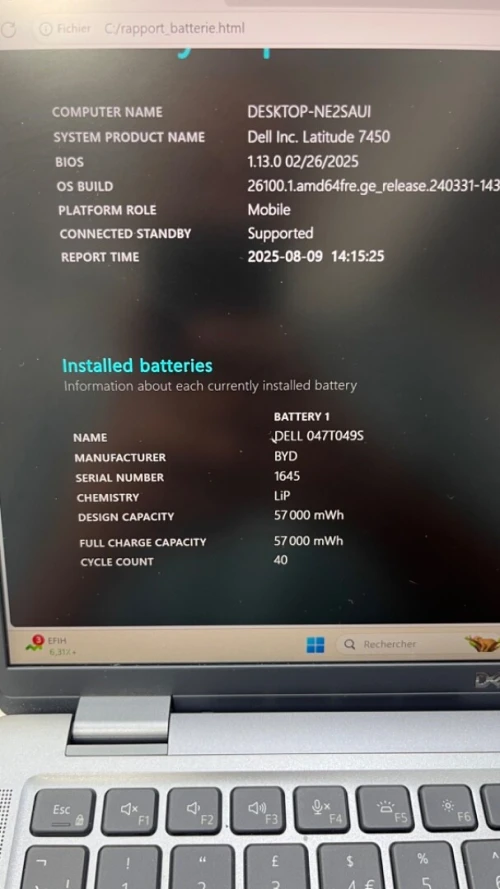 DELL LATITUDE 7450 14'' TACTILE  Ultra 7 165U 32RM 512SSD INTEL R GRAPHICS BATTERIE 100% NEUF
