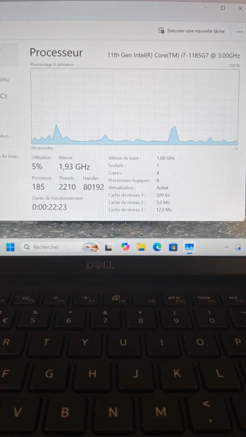 DELL LATITUDE 7420 FINITION CARBON I7-11TH VPRO 16RAM 512SSD