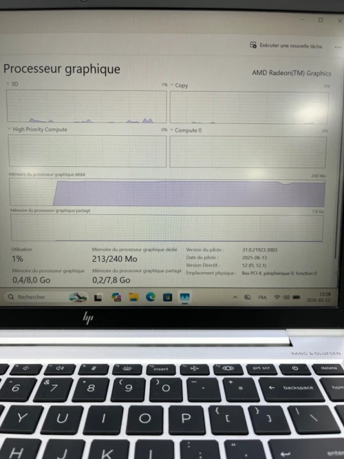 HP ELITEBOOK 845 G8 AMD Ryzen 5 PRO 5650U  16RAM 256SSD 14'' FHD BATTERIE +3.5 HEURES AMD RADEON  TRÈS  BON ÉTAT GARANTIE 06 MOIS