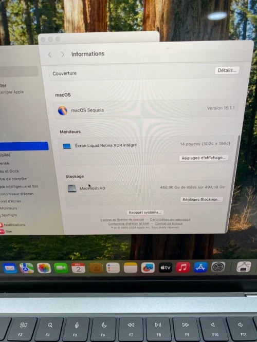 MACBOOK M2 PRO 2023 14" 16RAM 512SSD CYCLE 195 BATTERIE 91%