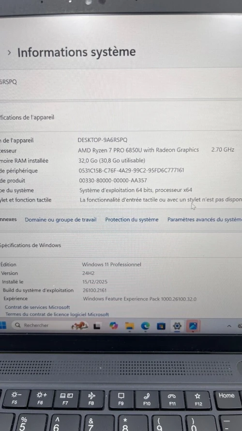 LENOVO THINKPAD T14S Ryzen 7 PRO 6850U 32RAM 512SSD AMD RADEON 01 GB DÉDIÉE  BATTERIE 5 HEURES