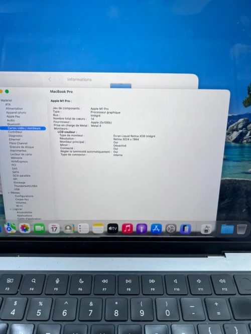 MACBOOK PRO 2021 M1 PRO 14'' 16RAM 512SSD  BATTERIE 90% MDM
