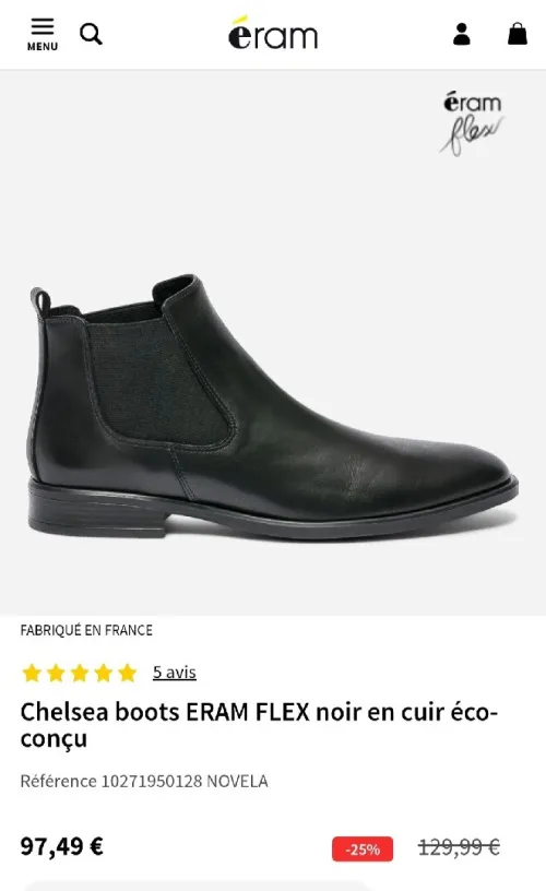 CHELSEA BOOTS ÉRAM CUIR P44