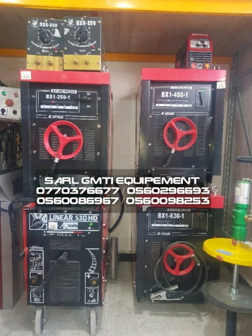 Scie a ruban,perceuse Tronçonneuse a table, palan a chaine électrique, groupe a souder, matériel pvc