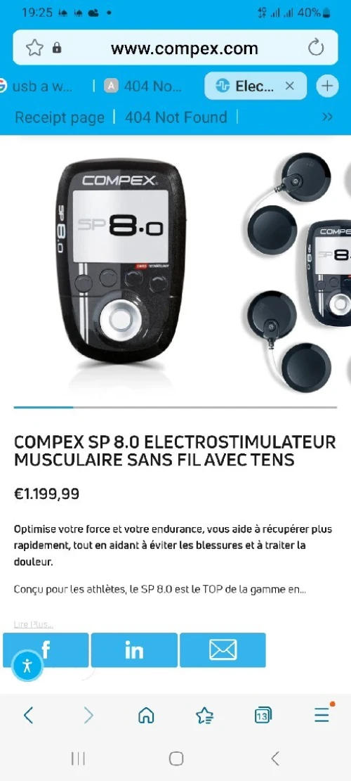 Electrostimulateur  Compex Sp8