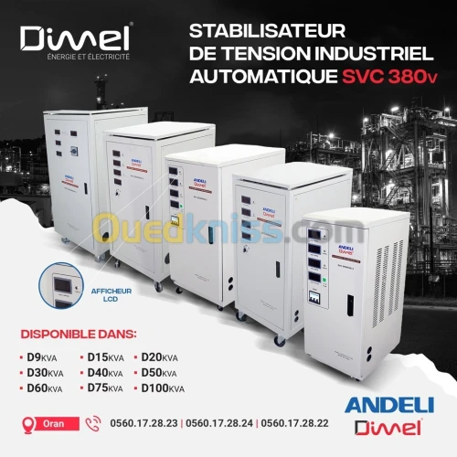 STABILISATEUR DE TENSION ANDELI DIMEL 220v / 380v