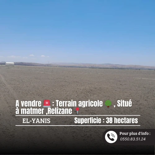 Vente Terrain Agricole Relizane Relizane