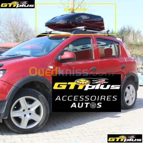 Coffre de toit noir 270 L pour DACIA Stepway 