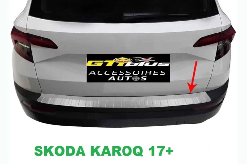 Seuil de pare-chocs arrière Matt chromé pour Skoda Karoq 2017+