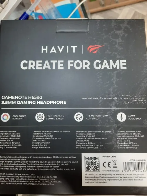 CASQUE HAVIT GAMENOTE H659d 3.5MM
