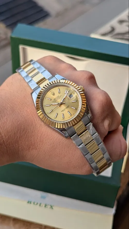 Montre Rolex Datedjust champagne 