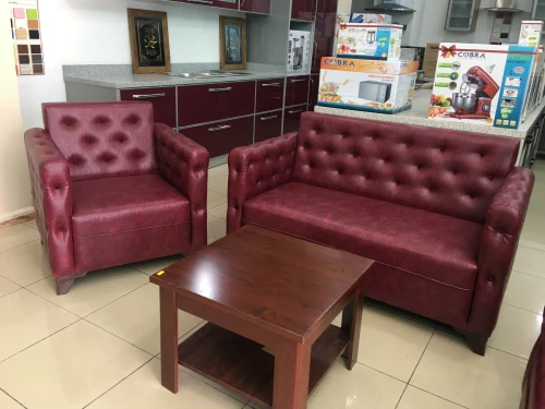 SALON BUREAU EN CUIR