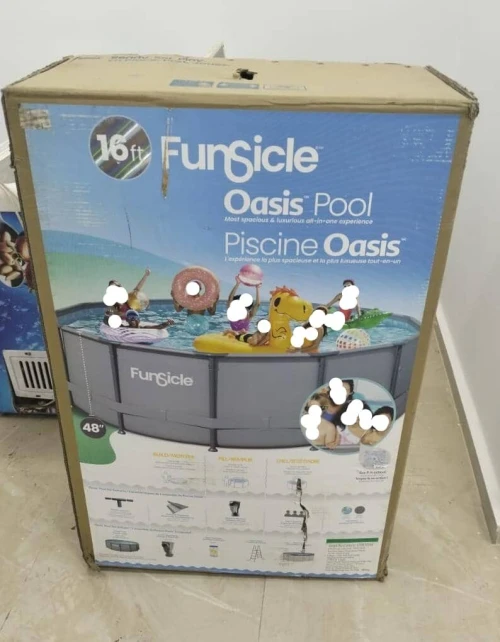 Piscine oasis avec échelle et filtre 