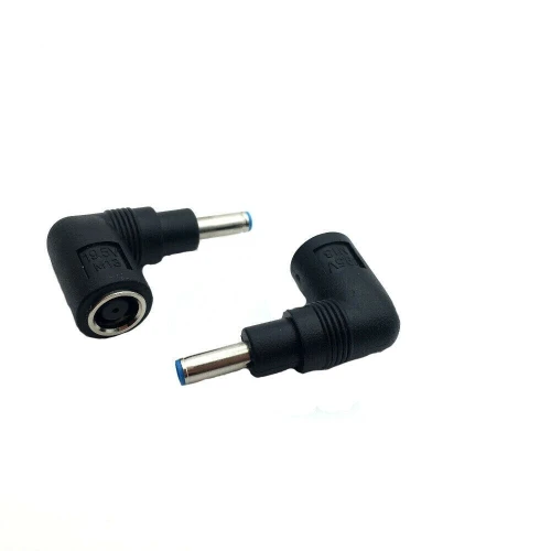 Adaptateur de chargeur d'alimentation DC, prise femelle 7.4x5.0mm à prise mâle 4.5x3.0mm, connecteur à Angle droit pour HP avec pointes bleu