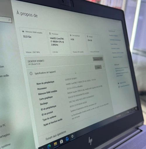 PC WORKSTATION Mobile HP ZBOOK 15 G6 / I7-9850H / 32GB RAM / 1TB SSD NVME / NVIDIA QUADRO T1000 4GB
