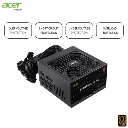 Alimentation Acer AC750 750W - 80 Plus Bronze (Full Modulaire)