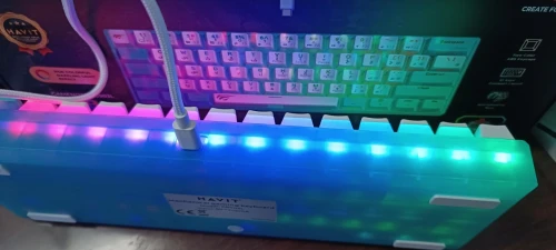 Clavier Gaming mécanique RED SWITCH Havit KB903L couleur bleu