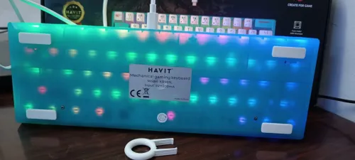 Clavier Gaming mécanique RED SWITCH Havit KB903L couleur bleu
