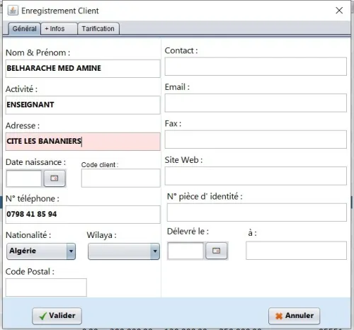 LOGICIEL DE SALLE DE FETES