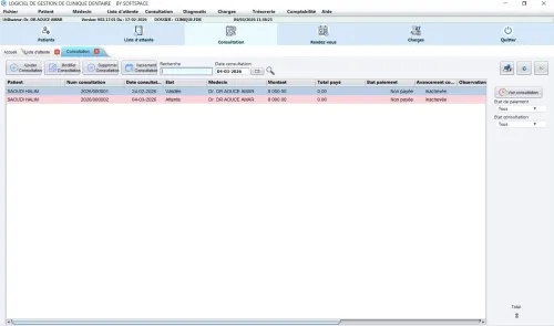 LOGICIEL CLINIQUE DENTAIRE