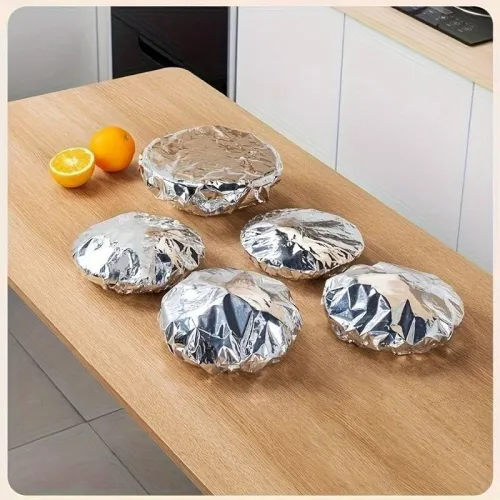 Lot 20 Pcs Couvre Plats en Aluminium Réutilisable Protection, Fraîcheur et Hygiène pour Vos Plats