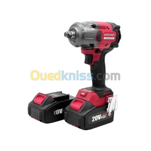 Boulonneuse clé à chocs sans fil 20V Li-Ion 2 Batteries 4.0ah Brushless 1/2" DR 850Nm XCUBE006