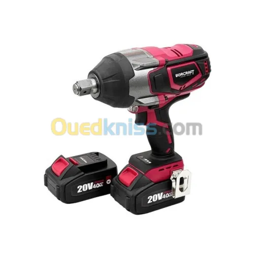 Boulonneuse clé à chocs sans fil 20V Li-Ion 2 Batteries 4.0Ah Brushless 1800Nm XCUBE007  