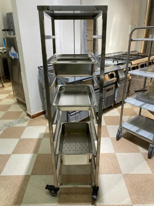 Chariot gastro porte bac  