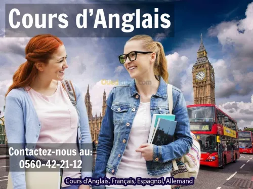 Cours: ANGLAIS, FRANÇAIS, ESPAGNOL ITALIEN et ALLEMAND