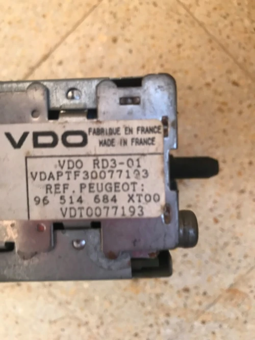 Autoradio CD origine VDO RD3-01 - Peugeot 206 - Berlingo - Partner