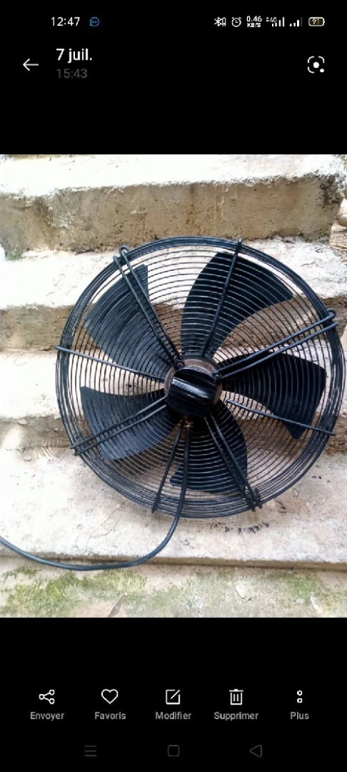 Extracteur d'air mural 64cm marche avec 380v