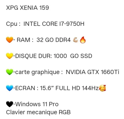 Pc gaming xpg xenia 15
