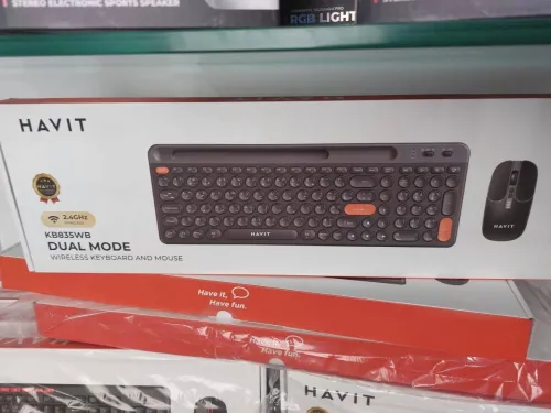 CLAVIER ET SOURIS SANS FILS HAVIT KB835WB REC/BL