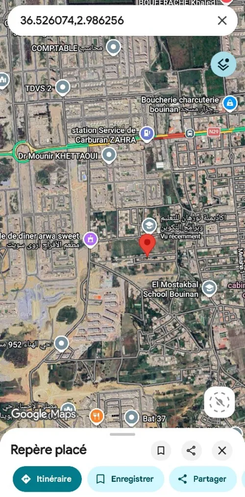 Vente Terrain Blida Bouinan