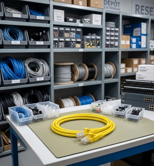 CABLE RESEAU 0.25 M CAT6