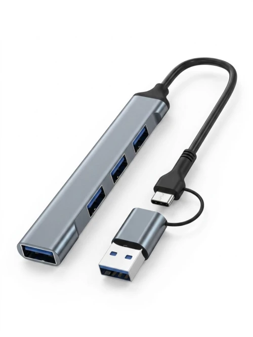 HUB 2 IN 1 TYPE-C USB 3.0 TO 4 PORT USB