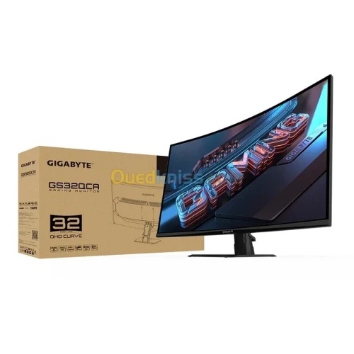 GIGABYTE GS32QCA - GAMING MONITEUR - 32" CUREVED QHD 2K - 180HZ - DALL VA - 1MS - HDMI/DP - BLACK