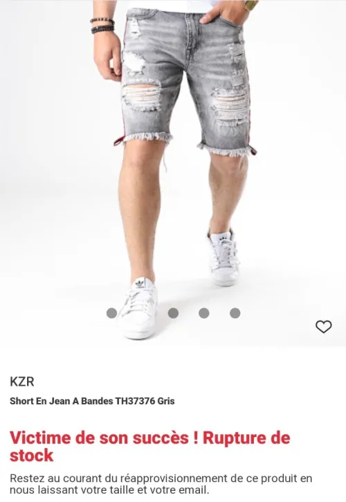 Short jeans kenzarro de France