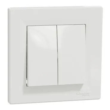 SCHNEIDER Asfora Interrupteur double blanc  EPH0300121